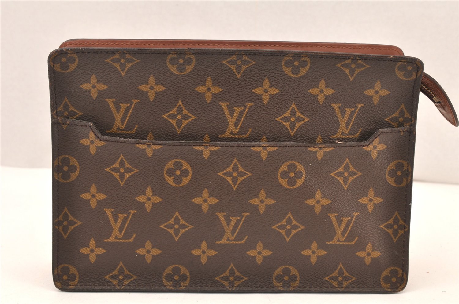 Authentic Louis Vuitton Monogram Pochette Homme Clutch Hand Bag M51795 LV 6189K