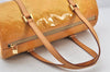 Authentic Louis Vuitton Vernis Bedford Hand Bag Yellow Beige M91006 LV 6190K