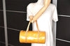 Authentic Louis Vuitton Vernis Bedford Hand Bag Yellow Beige M91006 LV 6190K