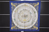 Authentic HERMES Carre 90 Scarf "LA PROMENADE DE LONGCHAMPS" Silk Blue 6191K