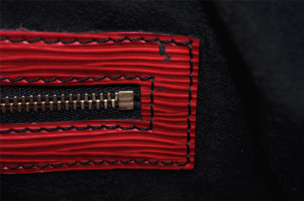 Authentic Louis Vuitton Epi Noe Bi-color Red x Blue M44084 Drawstring Bag 6192I