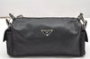 Authentic PRADA Vintage Leather Shoulder Hand Bag Purse Black Junk 6192K