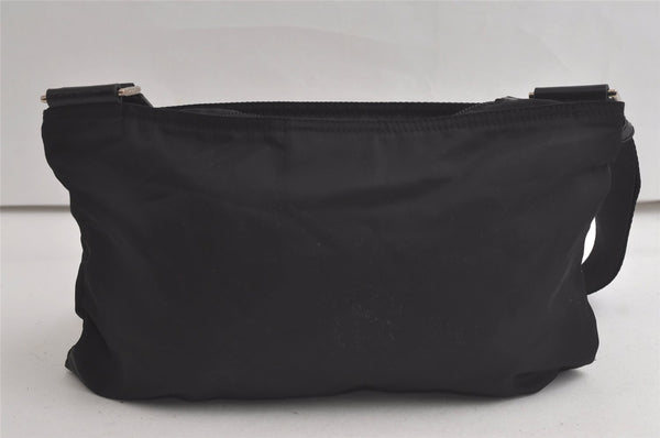 Auth PRADA VELA SPORT Nylon Tessuto Leather Shoulder Bag BT0174 Black Junk 6194K