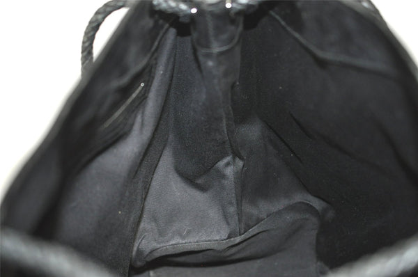 Authentic GUCCI Vintage Shoulder Tote Bag GG Canvas Leather 109141 Black 6195I