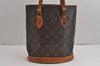 Authentic Louis Vuitton Monogram Bucket PM Shoulder Tote Bag M42238 LV 6195J
