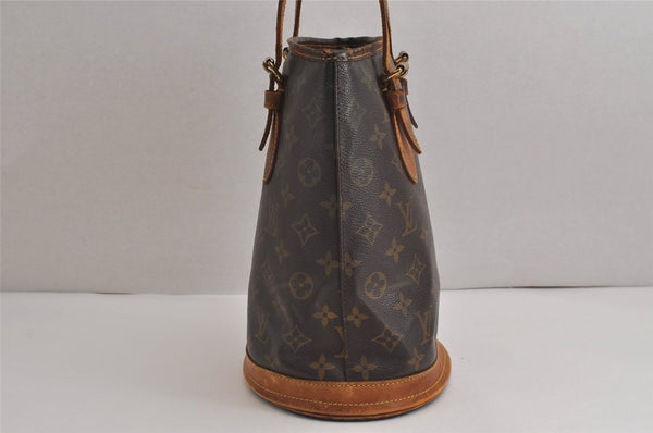 Authentic Louis Vuitton Monogram Bucket PM Shoulder Tote Bag M42238 LV 6195J