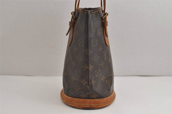 Authentic Louis Vuitton Monogram Bucket PM Shoulder Tote Bag M42238 LV 6195J