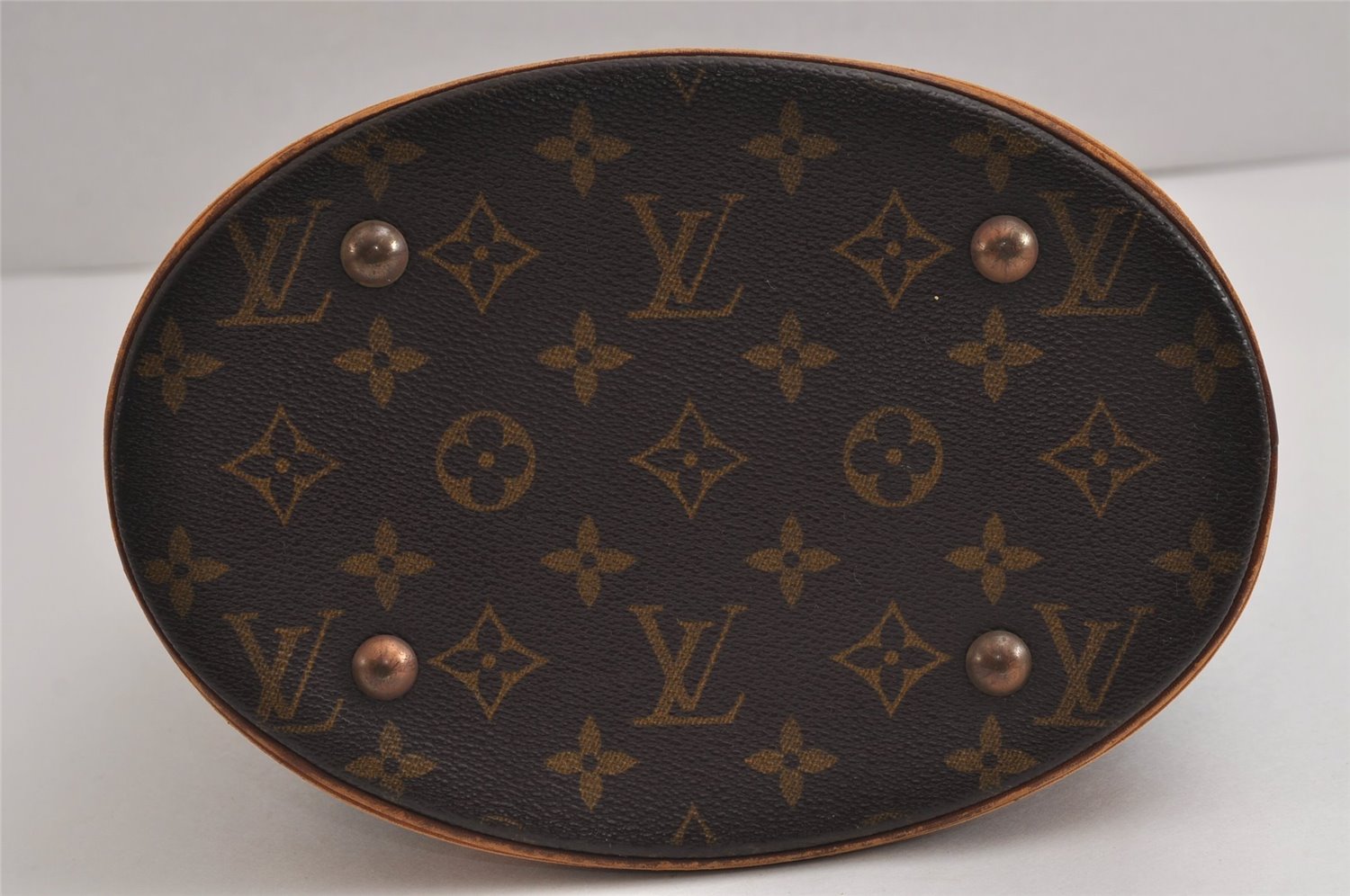Authentic Louis Vuitton Monogram Bucket PM Shoulder Tote Bag M42238 LV 6195J