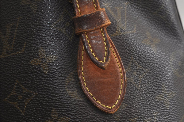 Authentic Louis Vuitton Monogram Bucket PM Shoulder Tote Bag M42238 LV 6195J