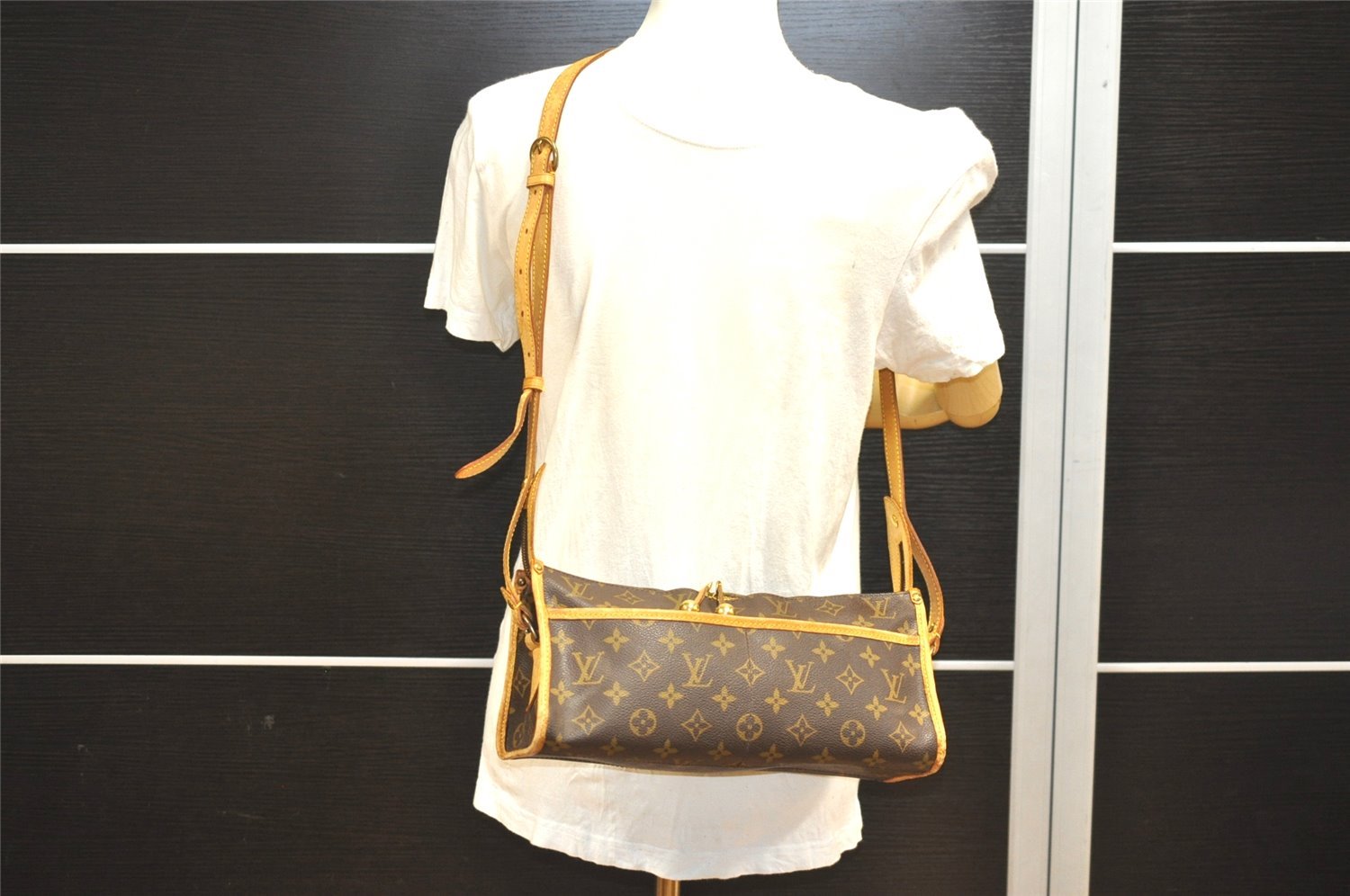 Auth Louis Vuitton Monogram Popincourt Long Shoulder Cross Bag M40008 LV 6197I