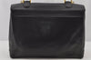 Authentic GUCCI Bamboo 2Way Hand Shoulder Bag Purse Leather Black Junk 6197J