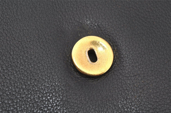 Authentic GUCCI Bamboo 2Way Hand Shoulder Bag Purse Leather Black Junk 6197J