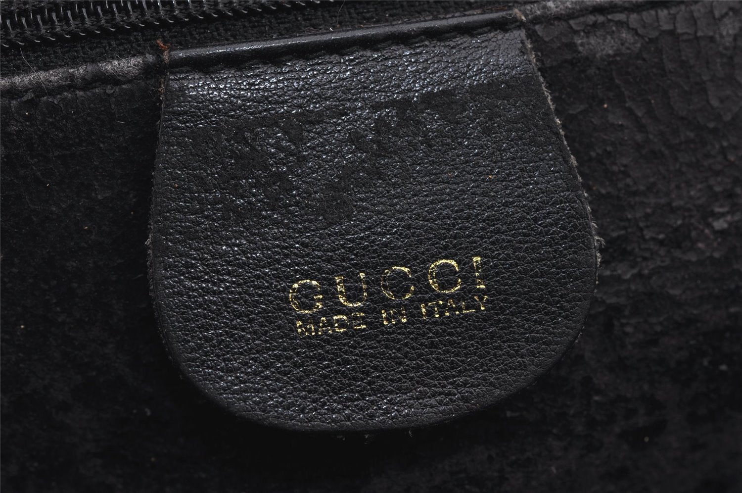 Authentic GUCCI Bamboo 2Way Hand Shoulder Bag Purse Leather Black Junk 6197J