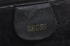 Authentic GUCCI Bamboo 2Way Hand Shoulder Bag Purse Leather Black Junk 6197J