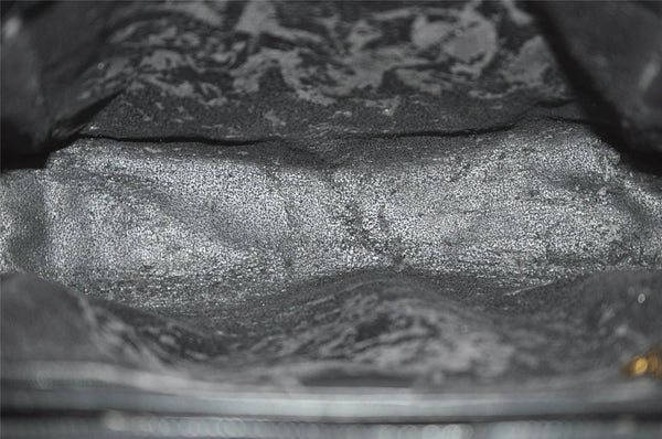 Authentic GUCCI Bamboo 2Way Hand Shoulder Bag Purse Leather Black Junk 6197J