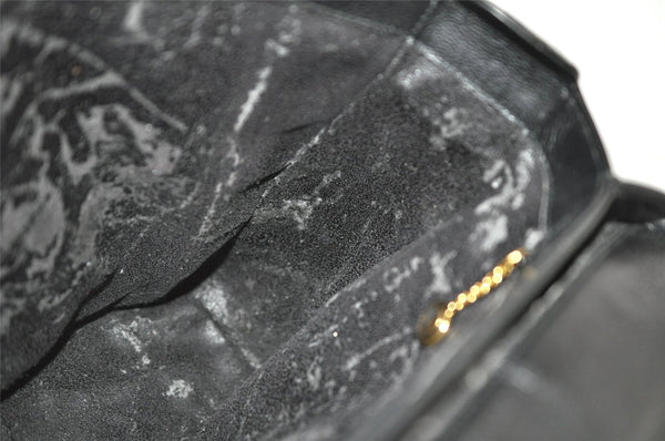 Authentic GUCCI Bamboo 2Way Hand Shoulder Bag Purse Leather Black Junk 6197J