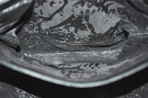 Authentic GUCCI Bamboo 2Way Hand Shoulder Bag Purse Leather Black Junk 6197J