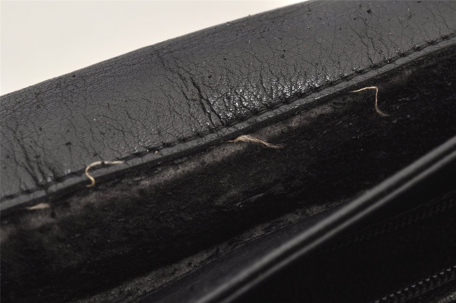 Authentic GUCCI Bamboo 2Way Hand Shoulder Bag Purse Leather Black Junk 6197J