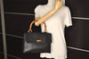 Authentic GUCCI Bamboo 2Way Hand Shoulder Bag Purse Leather Black Junk 6197J
