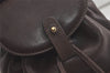 Authentic GUCCI Vintage Bamboo Drawstring Backpack Leather Brown 6197K