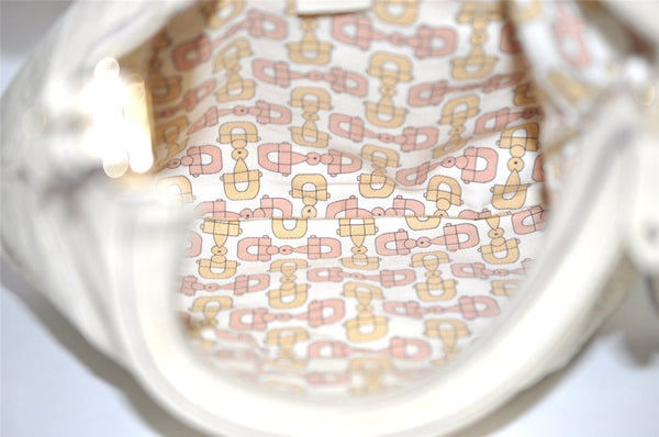 Authentic GUCCI Guccissima GG Leather Shoulder Hand Bag 262903 White 6199I