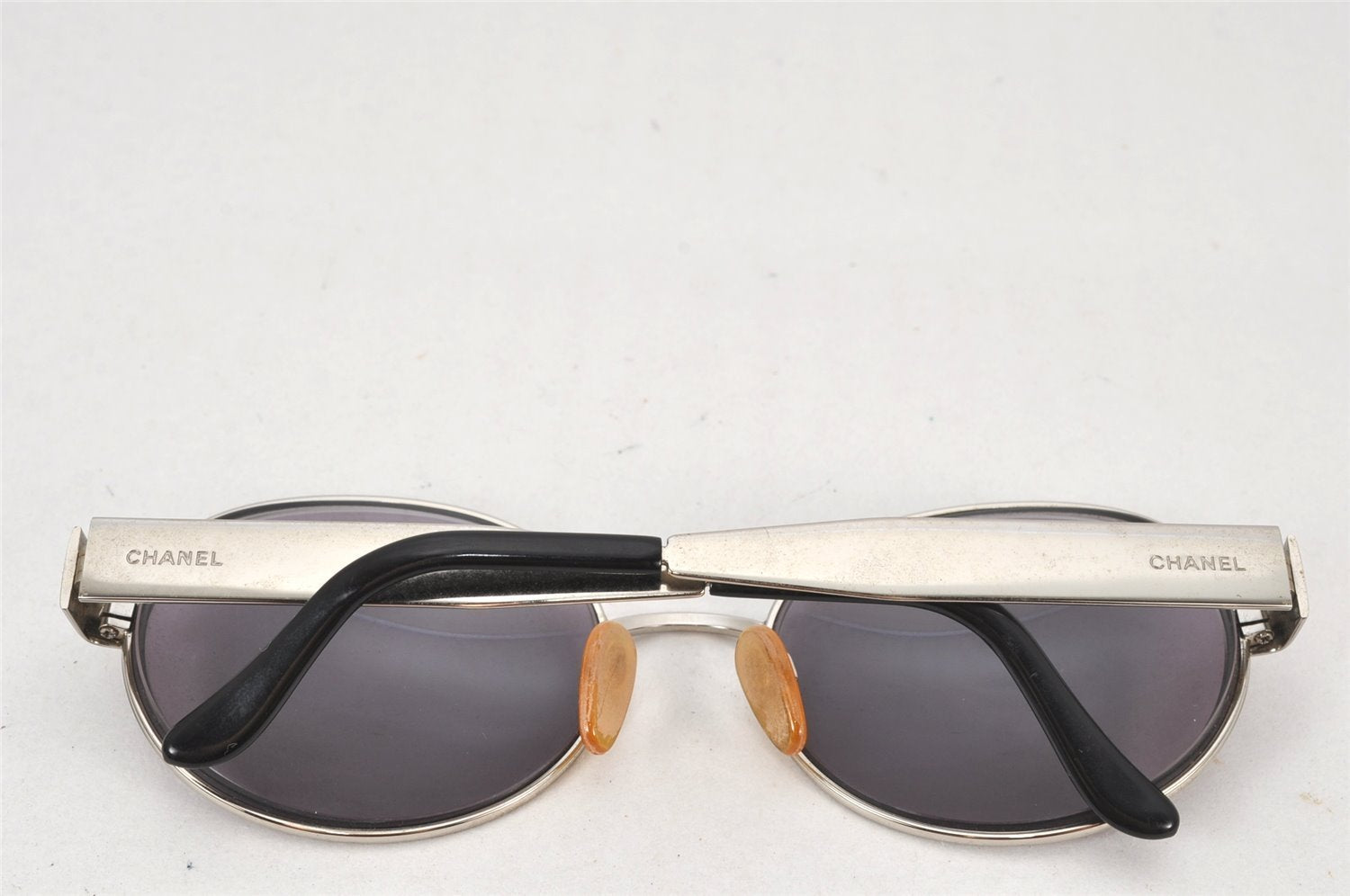 Authentic CHANEL Vintage Sunglasses Titanium 09614 Brown 6199K