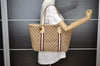 Authentic GUCCI Bamboo Sherry Line Tote Bag GG Canvas Leather Brown 6200I