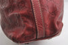 Authentic GUCCI Guccissima Shoulder Tote Bag GG Leather 257275 Red 6201I
