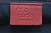 Authentic GUCCI Guccissima Shoulder Tote Bag GG Leather 257275 Red 6201I