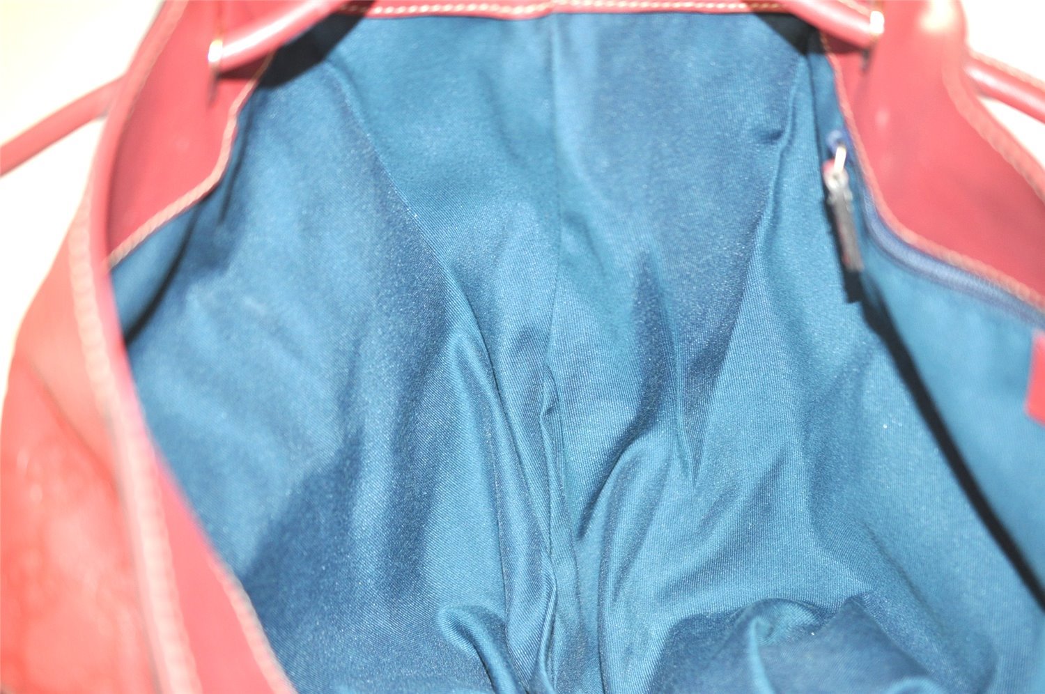 Authentic GUCCI Guccissima Shoulder Tote Bag GG Leather 257275 Red 6201I