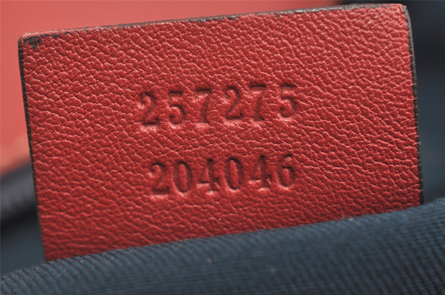 Authentic GUCCI Guccissima Shoulder Tote Bag GG Leather 257275 Red 6201I