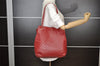 Authentic GUCCI Guccissima Shoulder Tote Bag GG Leather 257275 Red 6201I