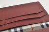 Authentic BURBERRY Vintage Leather Long Wallet Purse Brown Box 6204K