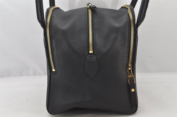 Auth Louis Vuitton Monogram Empreinte Marais MM Hand Bag Black M41040 LV 6205K