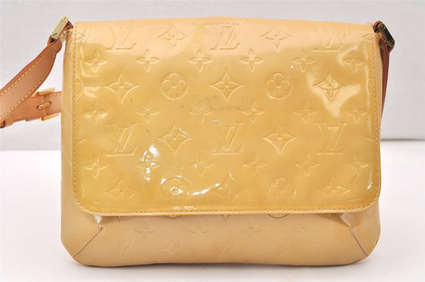 Auth Louis Vuitton Vernis Thompson Street Shoulder Bag Yellow M91008 LV 6206K