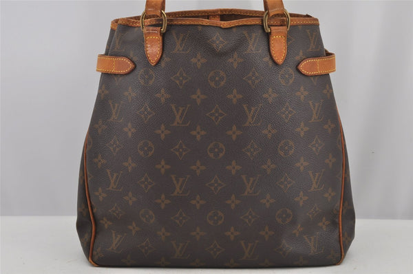 Authentic Louis Vuitton Monogram Batignolles Vertical Tote Bag M51153 Junk 6209J