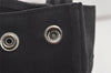 Authentic HERMES Vintage Fourre Tout PM Hand Tote Bag Canvas Black 6209K