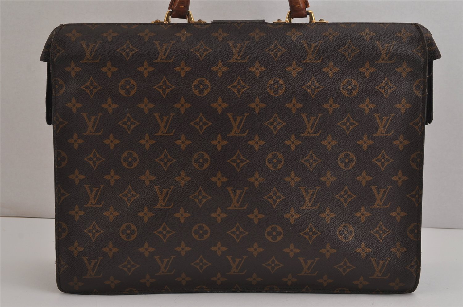 Authentic Louis Vuitton Monogram Serviette Fermoir Briefcase M53305 LV 6210J