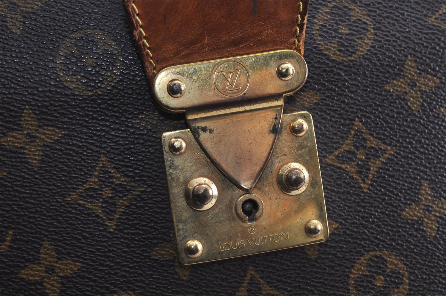 Authentic Louis Vuitton Monogram Serviette Fermoir Briefcase M53305 LV 6210J