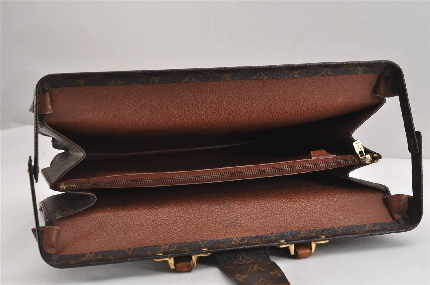 Authentic Louis Vuitton Monogram Serviette Fermoir Briefcase M53305 LV 6210J