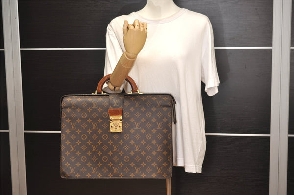 Authentic Louis Vuitton Monogram Serviette Fermoir Briefcase M53305 LV 6210J