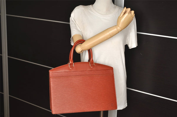 Authentic Louis Vuitton Epi Riviera Hand Bag Brown M48183 LV 6211J