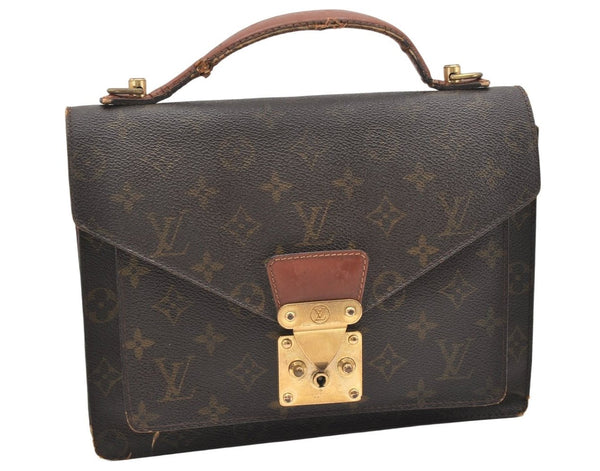 Authentic Louis Vuitton Monogram Monceau 2Way Hand Bag M51187 Junk 6211K