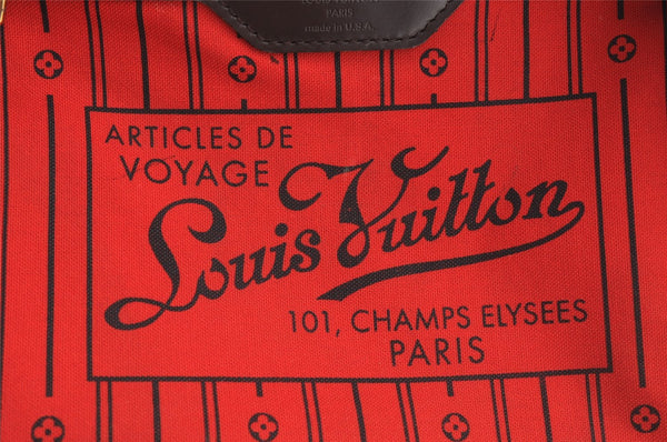 Authentic Louis Vuitton Damier Neverfull MM Shoulder Tote Bag N51105 LV 6212I