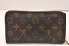 Authentic Louis Vuitton Monogram Porte Monnaie Zip Long Wallet M61727 LV 6214K