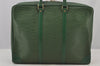 Authentic Louis Vuitton Epi Porte Documents Voyage Briefcase M54474 Green  6216J