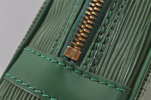 Authentic Louis Vuitton Epi Porte Documents Voyage Briefcase M54474 Green  6216J