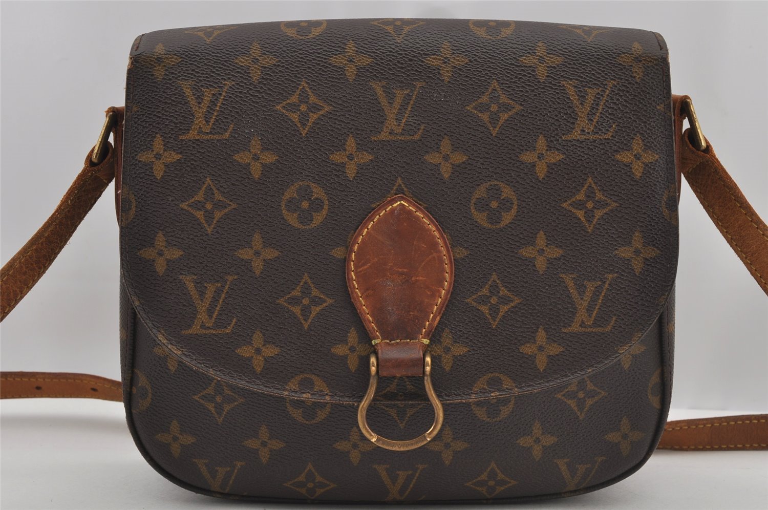 Authentic Louis Vuitton Monogram Saint Cloud GM M51242 Shoulder Cross Bag 6218J
