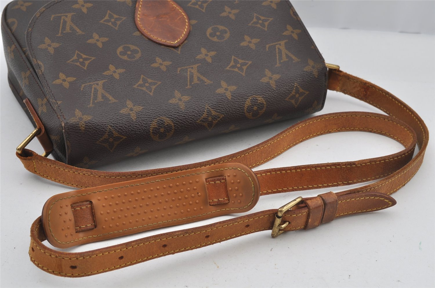 Authentic Louis Vuitton Monogram Saint Cloud GM M51242 Shoulder Cross Bag 6218J