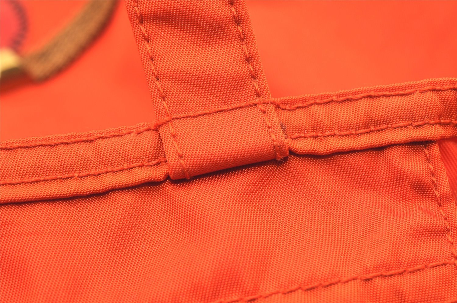 Authentic PRADA Vintage Nylon Tessuto Shoulder Tote Bag Orange 6218K